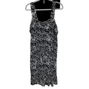 Harper 241,Size 16, Black with White Design Sleeveless Dress
